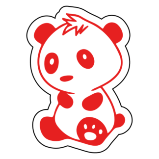 Baby Panda Sticker (Red)